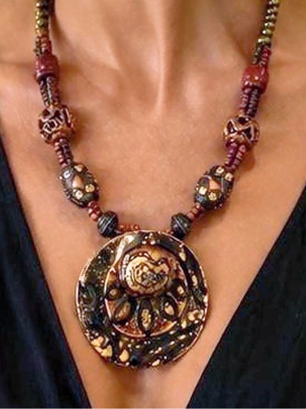 Signed Treska statement necklace